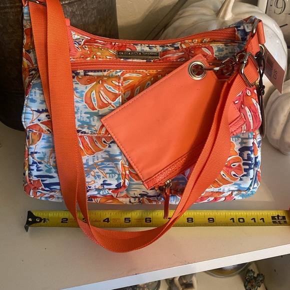 BNWT Samantha Brown To Go nylon multi color crossbody with adjustable strap - Picture 8 of 11